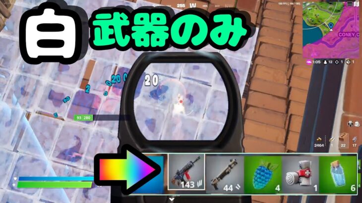 【FORTNITE】一発勝負！白武器縛りのビクロイチャレンジ！