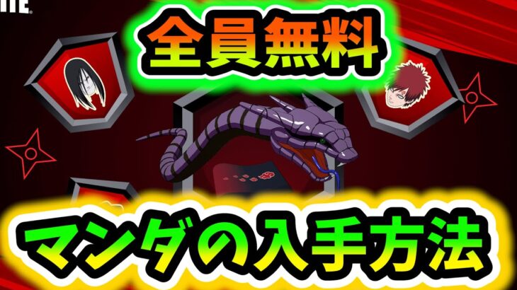 【無料】マンダ&暁を簡単にもらえる方法【フォートナイト/Fortnite】グライダー ラップ　Nindo NARUTO　ナルト　イタチ　大蛇丸　ゲット　入手方法　#shorts