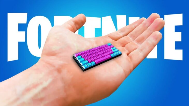 世界で1番小さいキーボードでフォートナイトやってみたら…【フォートナイト / Fortnite】