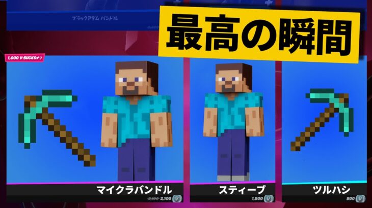 【最高の瞬間40選】マイクラコラボ⁉スティーブを使う海外勢!神業面白プレイ最高の瞬間！【Fortnite/フォートナイト】