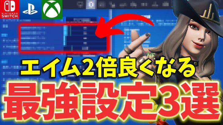 【全機種対応】今すぐにでも変えるべきエイムが良くなる必須設定３選を教えます！【フォートナイト/Fortnite】