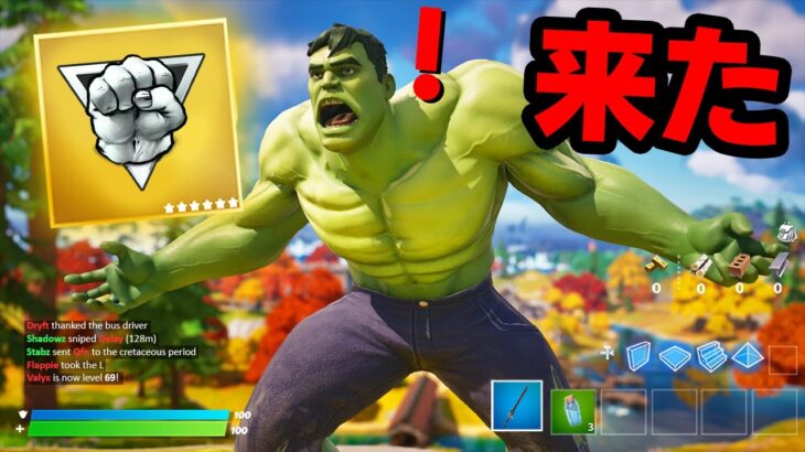 ハルクがフォートナイトの世界にやって来た！！！【フォートナイト / Fortnite】