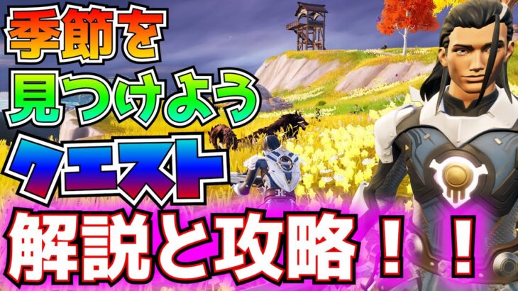 【今週クエスト】「季節を見つけよう」解説と攻略！！(氷の上でスライディング、葉っぱの山に隠れて、キャプチャー地点を占領、インゴット収集、オオカミを手なずける、など)【フォートナイト/Fortnite】