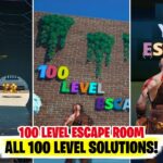 100 LEVEL ESCAPE ROOM Fortnite (All 100 Level Solutions) | Fortnite Creators 100 level escape room