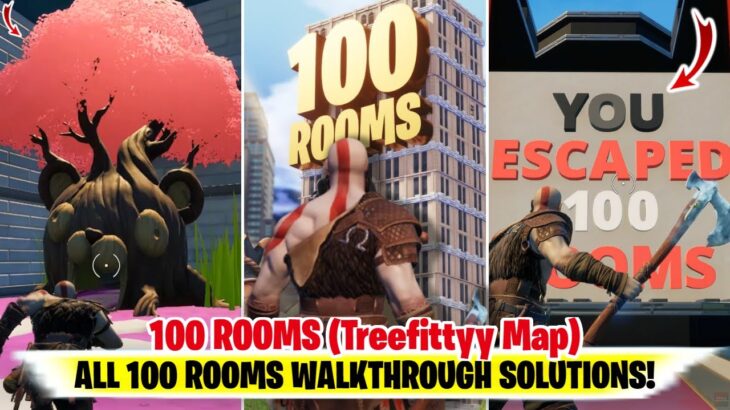 100 ROOMS Fortnite (All 100 Levels Solutions) | Treefitty 100 Rooms Fortnite