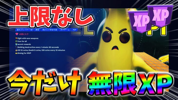 【上限なし】無限XPマップYELLOWPITのXP調整に力を貸してください！【シーズン3】【フォートナイト】