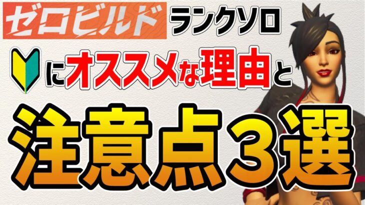 【ゼロビルド】ランクソロこそ初心者におすすめする理由と注意すべき事3つの事【フォートナイト】