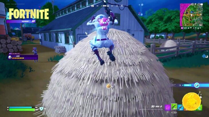 干し草の山、大型ごみ箱、フラッシャーに隠れる #フォートナイト #ウィーク6 #クエスト 『Fortnite Chapter 4 Season 4 Week 6 Quest』