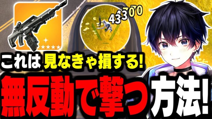 【秘密の撃ち方】あの最強ARが”誰でも簡単に当たる方法”教えます!【フォートナイト】