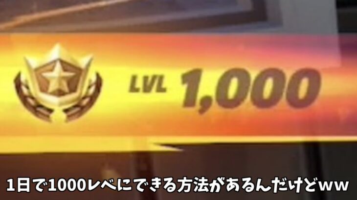 【フォートナイト】ガチで1日で1000レベになるチート級のレベル上げ方法が神過ぎるｗｗ