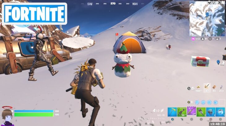 お祝いの雪のクリーチャーを設置する【フォートナイト Fortnite】