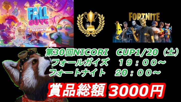 【eスポーツ×福祉】第30回　NICORI　CUP 【フォールガイズ・フォートナイト】