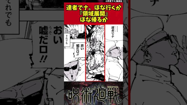 【呪術廻戦】達者でな。ほな行くか　『領域展開』　ほな帰るか #呪術廻戦 #反応集