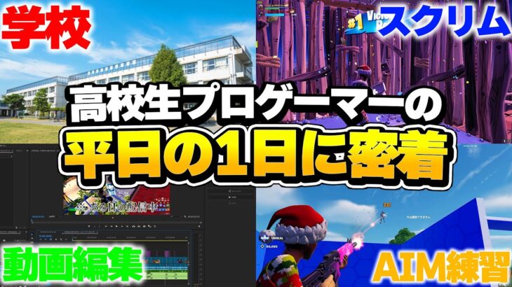 【1日密着】現役高校生プロゲーマーの平日のルーティーンがヤバすぎたｗ【フォートナイト/Fortnite】