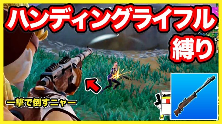 【フォートナイト】一撃必殺!!ハンディングライフル縛りで10キルチャレンジ！【Fortnite】【マキマキバトル102】