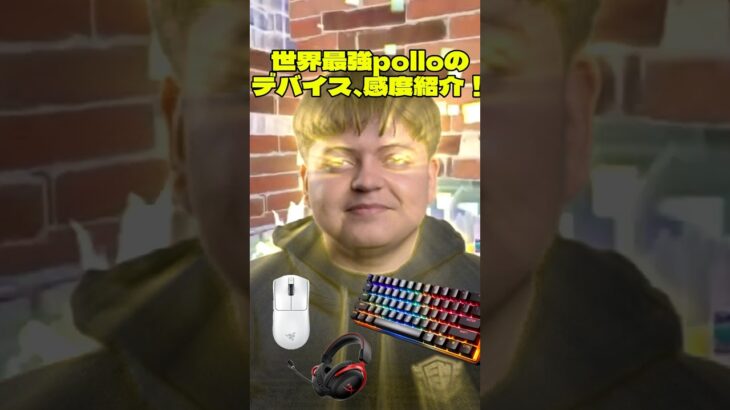 【世界一プレイヤー！】FNCS世界大会優勝者polloのデバイス、感度紹介！！ #Fortnite #フォートナイト #FNCS #fortnite #はいよろこんで #pollo