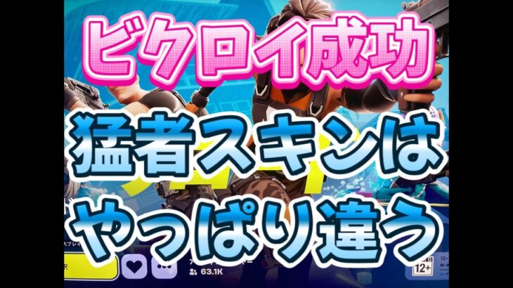 【フォートナイト】55日目「ビクロイ成功 猛者スキンはやっぱり違う」【100日間連続】