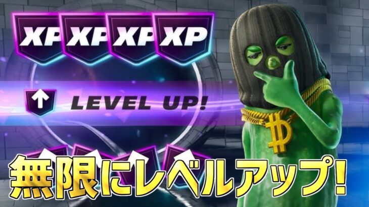 【最速レベル上げ無限XP】放置で無限にレベルアップ！？一瞬で30万XP稼げる神マップを紹介します！【【フォートナイト】