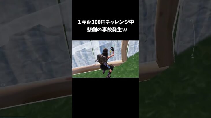 １キル300円チャレンジ中悲劇の事故発生ｗ【フォートナイト/FORTNITE】