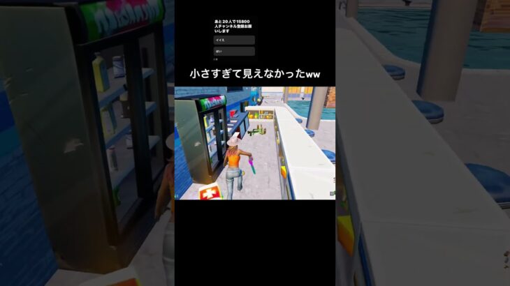 小さすぎて見えなかったw#フォートナイト #fortnite #shorts