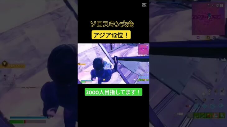 ソロスキン大会12位でスキン取れました！2000人目指してるので良ければチャンネル登録お願いします！#フォートナイト#フォートナイト#大会#スキン#shorts