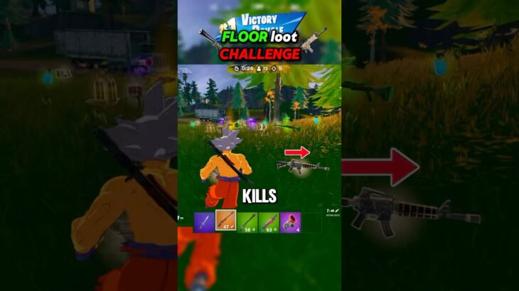 FLOOR loot CHALLENGE 💀😂 #fortnite #shorts