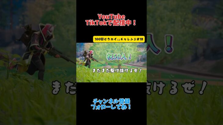 こちらルガー！全力で駆け抜けます！『100回ビクロイチャレンジ#18 』【Fortnite】