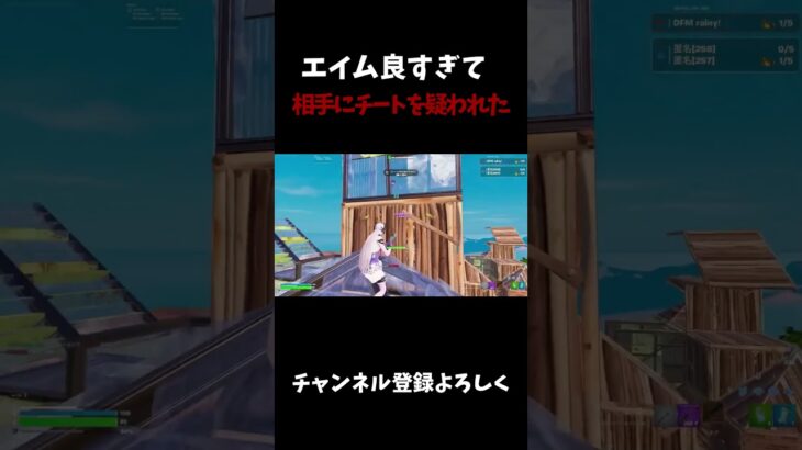 エイム良すぎて相手にチートを疑われたww【フォートナイト/FORTNITE】