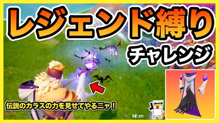 【フォートナイト】伝説のカラスの力で勝てる!?レジェンド縛りチャレンジでビクロイに挑戦！【Fortnite】【マキマキバトル149】