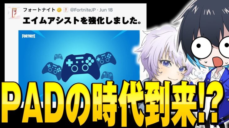 【PAD最強時代到来!?】PAD最強プレイヤーにエイムアシスト超強化について聞いてみた！【フォートナイト/Fortnite】
