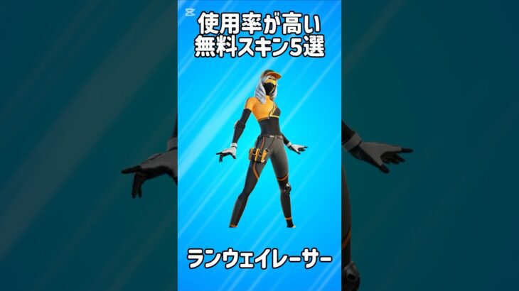 【無料】使用率が高い無料スキン5選!!【フォートナイト/Fortnite】