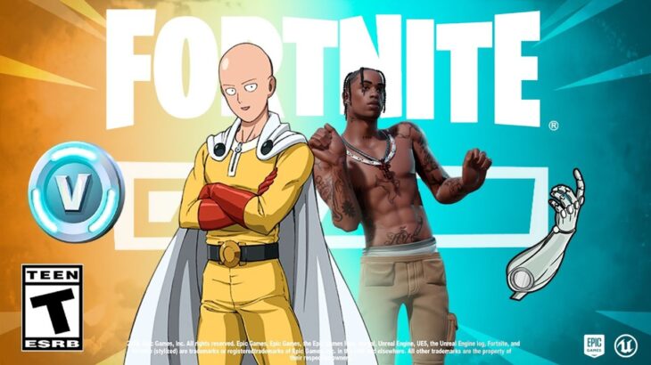 「フォートナイト」急にアプデきた！チャプター7が流出や激レアのスキンがついに…（トラヴィス・スコット、ワンパンマン）