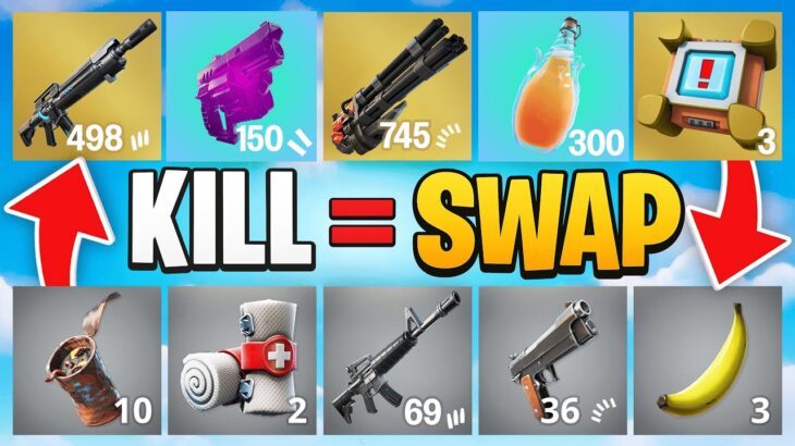 Every Kill = Swap ENTIRE Inventory (Fortnite Challenge)