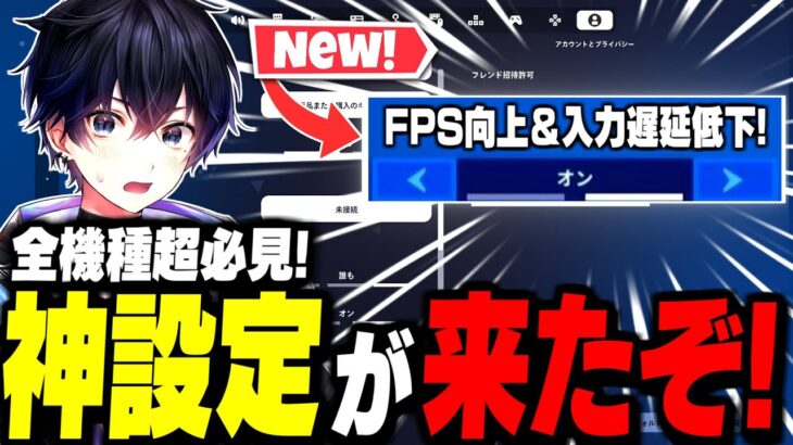 【全機種超必見】FPS爆上がり&遅延激減の神設定が追加されたぞ!【フォートナイト】