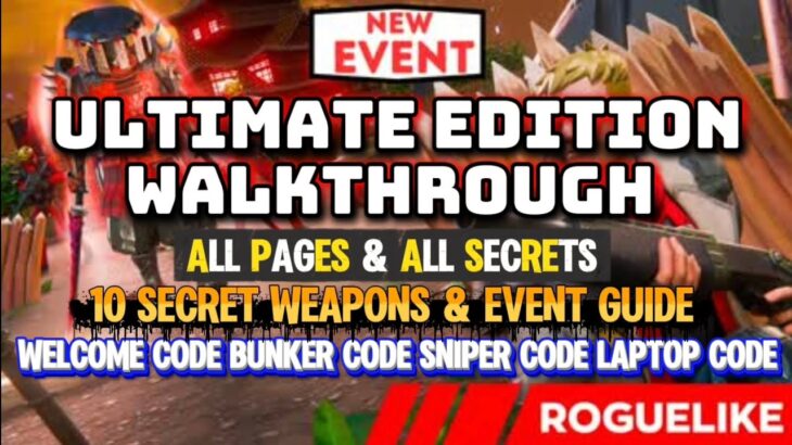 Roguelike : Demon Slasher 100% [All Pages, Secrets, Codes, Weapons & Event] #code #guide #fortnite