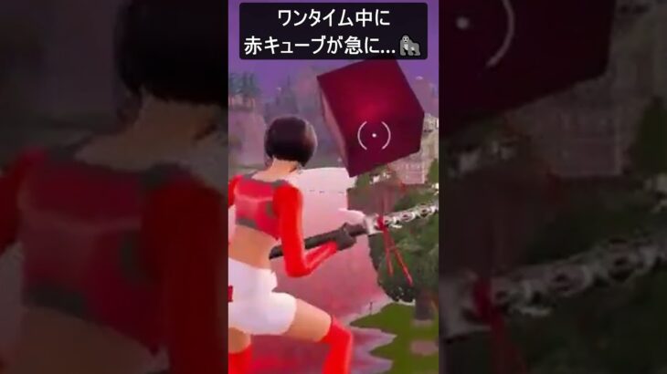 ワンタイム中に赤キューブが急に逃げ出した…#フォートナイト #fortnite #shorts
