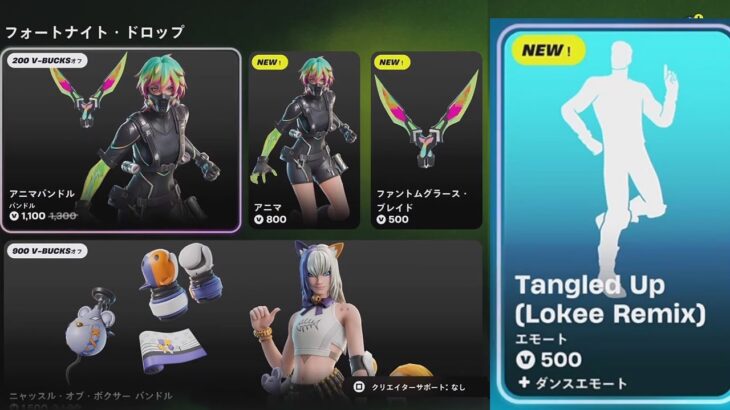 【フォートナイト 10/13 今日のアイテムショップ】新スキン アニマ/メグ/新エモート Tangled up/711日ぶり ビッグマウス【FORTNITE SHOP】