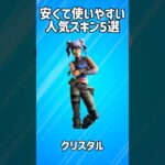 【800v】安くて使いやすい人気スキン5選!!【フォートナイト/Fortnite】