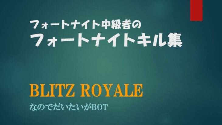中級者のフォトナキル集 ~Blitz Royale~