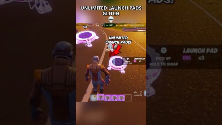 UNLIMITED LAUNCH PADS GLITCH GLITCH in Fortnite Season 4😳 (Chapter 6) #fortnite #foryou #shortsfeed