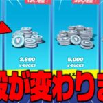 【フォートナイト】フォートナイトにある全アイテムの値段が上がります…