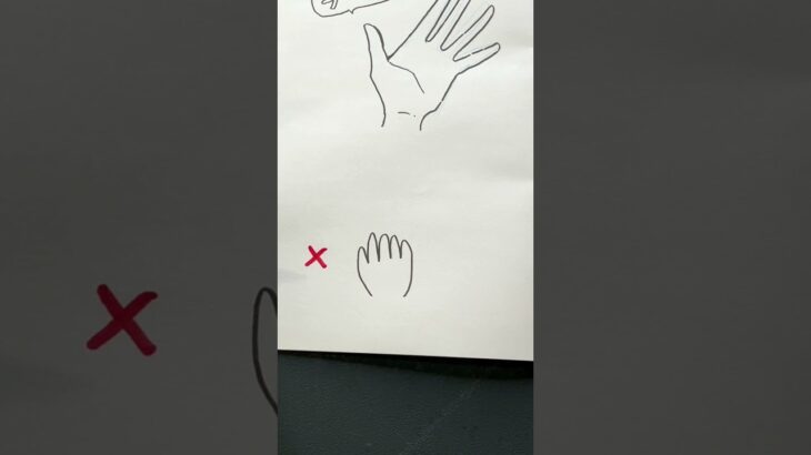超簡単！手の描き方！How to draw a hand. #shorts