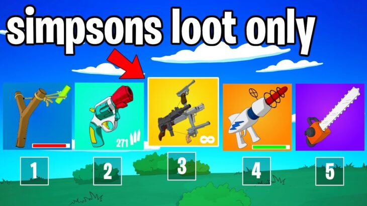 I Got ALL Simpsons Weapons In ONE GAME In Fortnite