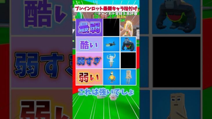 ブレインロット最弱キャラ格付け#shots #フォートナイト #fortnite #チャンネル登録お願いします